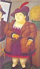 Mujer Con Abrigo de Piel by Fernando Botero
